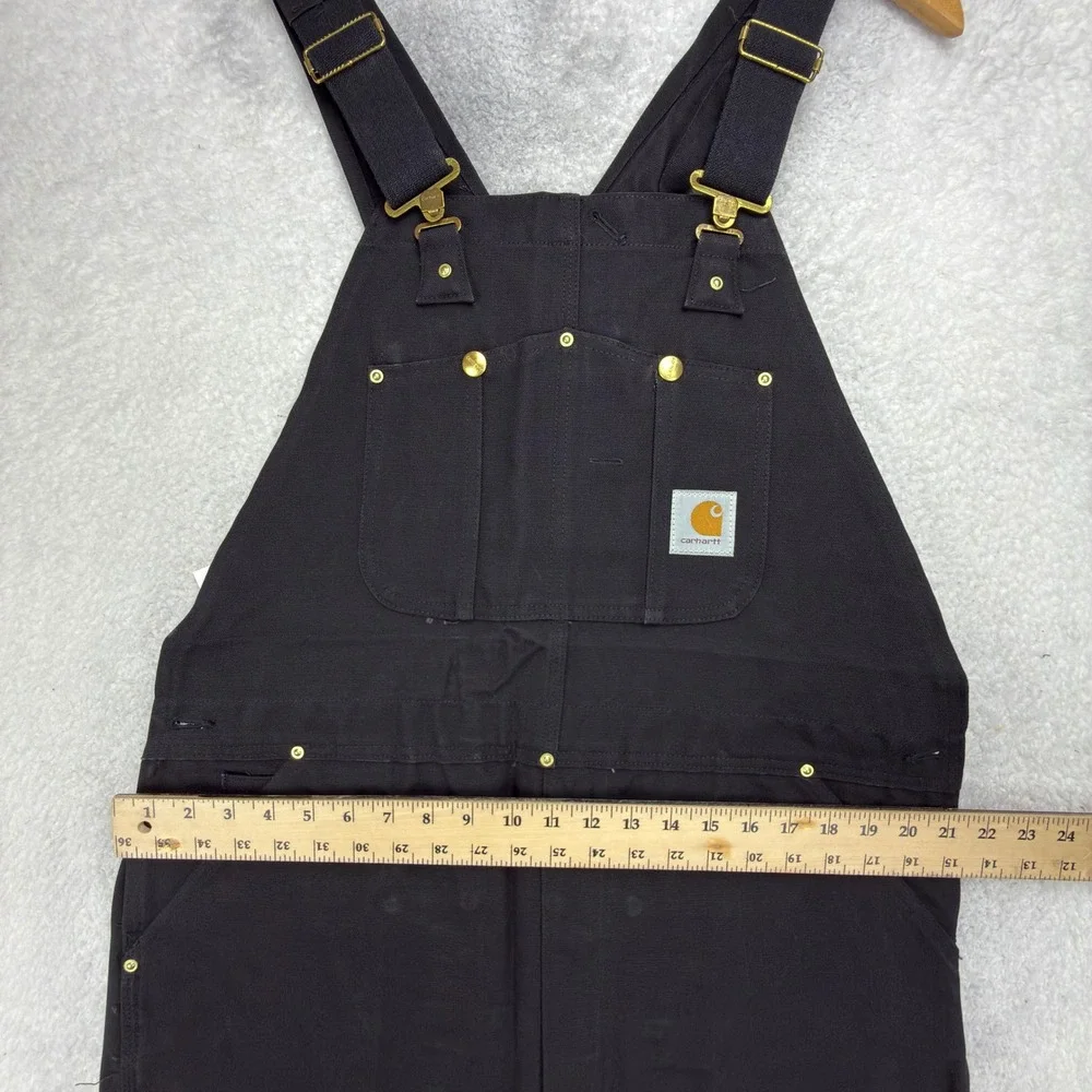 Carhartt Double Knees Duck Bibs Overalls Mens 40x32 R01 BLK Black NWT NOS READ‎